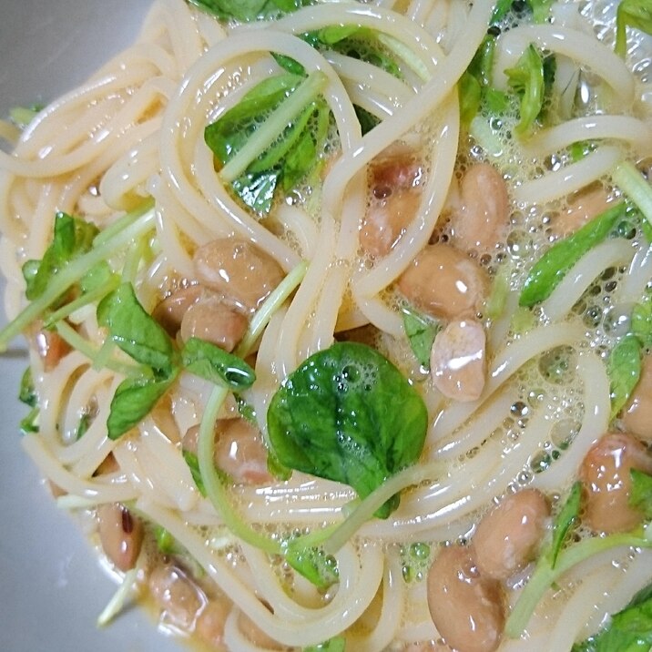 夏バテ防止に！納豆スパゲッティ